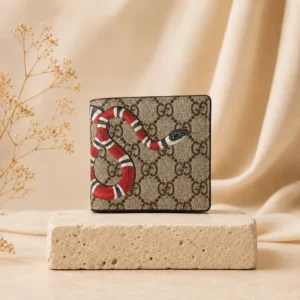 Guccı Exotic Yılan Baskılı Cepli Cüzdan